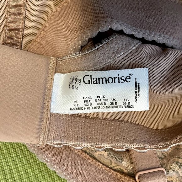 Glamorise Beige Full Figure Plus Size MagicLift Original Support Bra Wirefree 38 - Picture 8 of 8